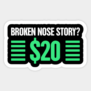 Funny Broken Nose Get Well Soon Gift Sticker